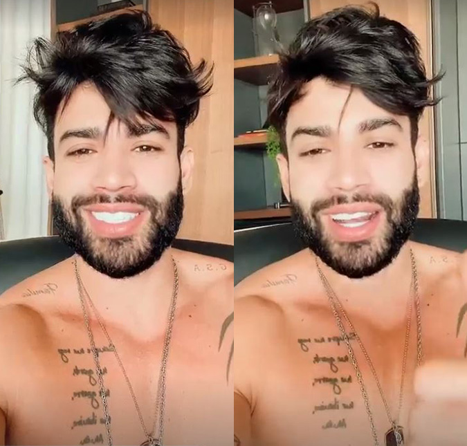 Gusttavo Lima surge com novo penteado e divide opiniões na <i>web: É peruca?</i>; veja!