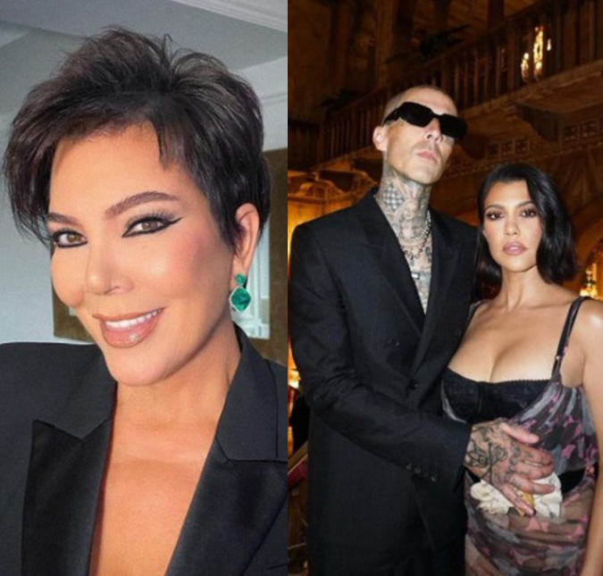Kris Jenner aprova noivado da filha Kourtney Kardashian com Travis Barker