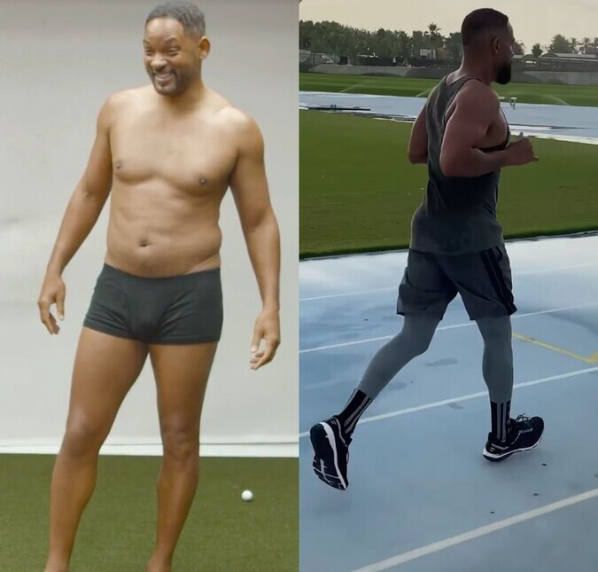 Após declarar <i>pior físico da sua vida</i>, Will Smith exibe boa forma; compare antes e depois!