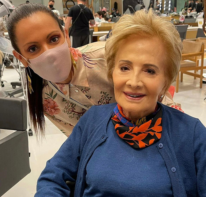 Glória Menezes passa por dia de beleza em seu aniversário: <i>Rainha</i>