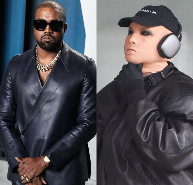 Após mudar nome para Ye, Kanye West causa polêmica ao usar máscara inusitada