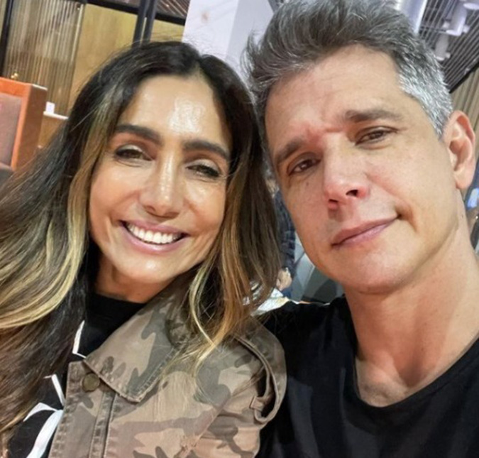 Márcio Garcia compartilha foto com a esposa em avião e conta destino da lua de mel