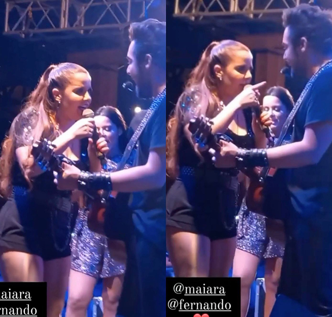 Maiara dá beijo em Fernando Zor durante apresentação em São Paulo; veja mais!