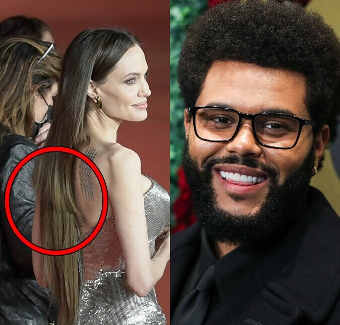 Angelina Jolie chama atenção com falha no <i>megahair</i> e se esquiva de pergunta sobre The Weeknd