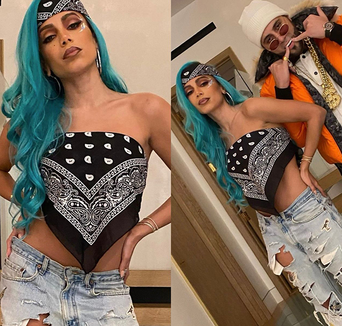 Anitta homenageia cantora colombiana, Karol G., em fantasia de <i>Halloween</i>; confira!