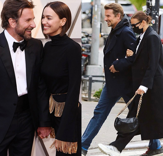Bradley Cooper e Irina Shayk são flagrados de braços dados em Nova York e aumentam rumores de reconciliação