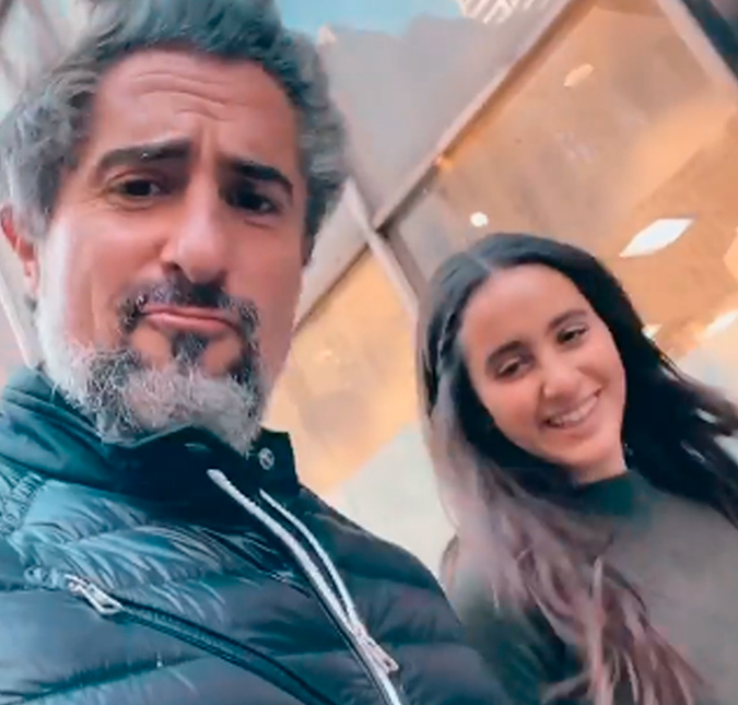 Marcos Mion leva filha para Nova York após ser convencido por apresentação de slides