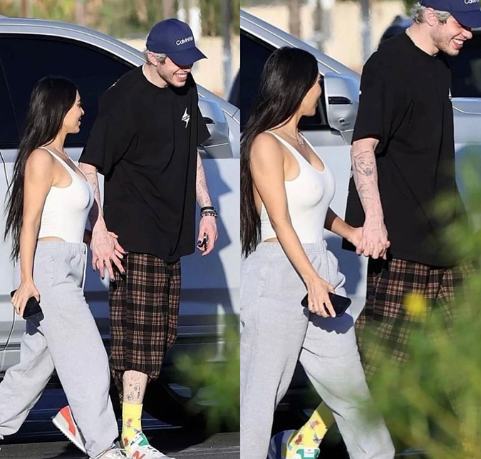Kim Kardashian aparece de mãos dadas com Pete Davidson e confirma rumores de <i>affair</i> com humorista