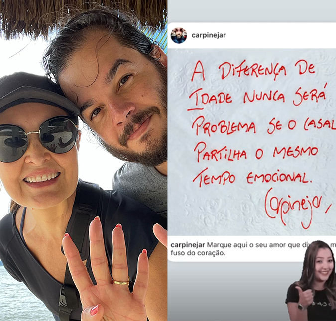 Fátima Bernardes compartilha mensagem sobre casais com diferença de idade: <I>Nunca será problema</i>