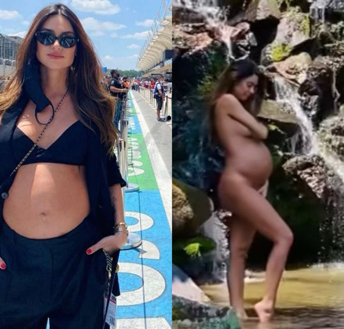 Thaila Ayala posa nua em cachoeira e <i>web</i> se derrete: <i>Perfeição do universo</i>