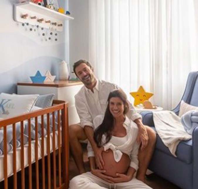 Kayky Brito mostra quarto do primeiro filho que espera com namorada, Tamara Dalcanale