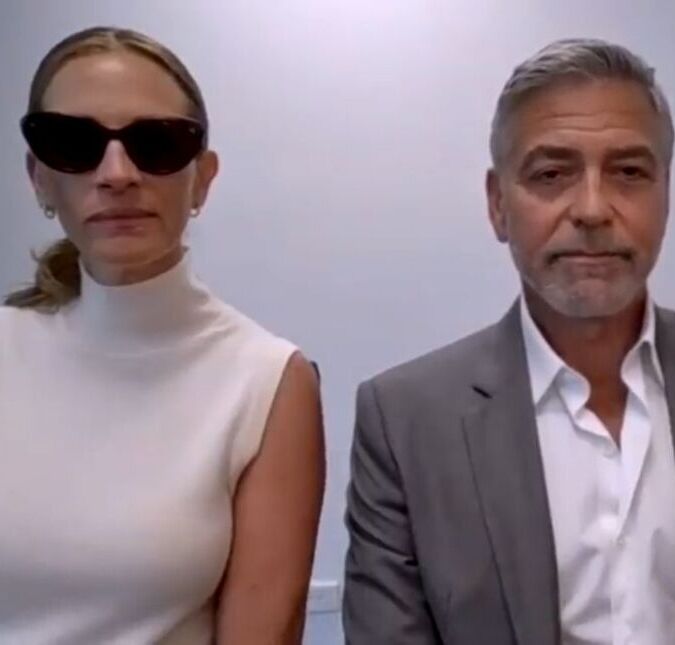 Julia Roberts faz aparição surpresa em entrevista de George Clooney com Jimmy Kimmel
