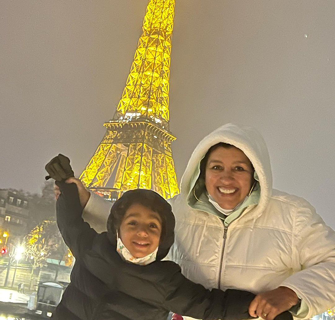 Regina Casé leva neto para conhecer a Torre Eiffel: <i>Emoção incrível</i>