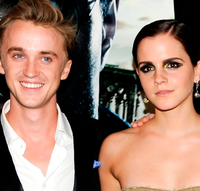 Emma Watson admite que foi apaixonada por Tom Felton: <I>Eu procurava o número dele na lista</i>