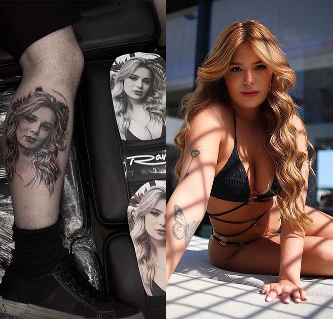 Fã tatua rosto de Viih Tube e ex-<i>BBB</i> comenta: <i>Quem foi o louco?</i>
