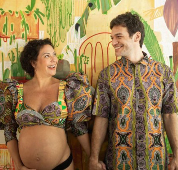 Fabiula Nascimento compartilha cliques do ensaio de gestante ao lado do marido, Emílio Dantas