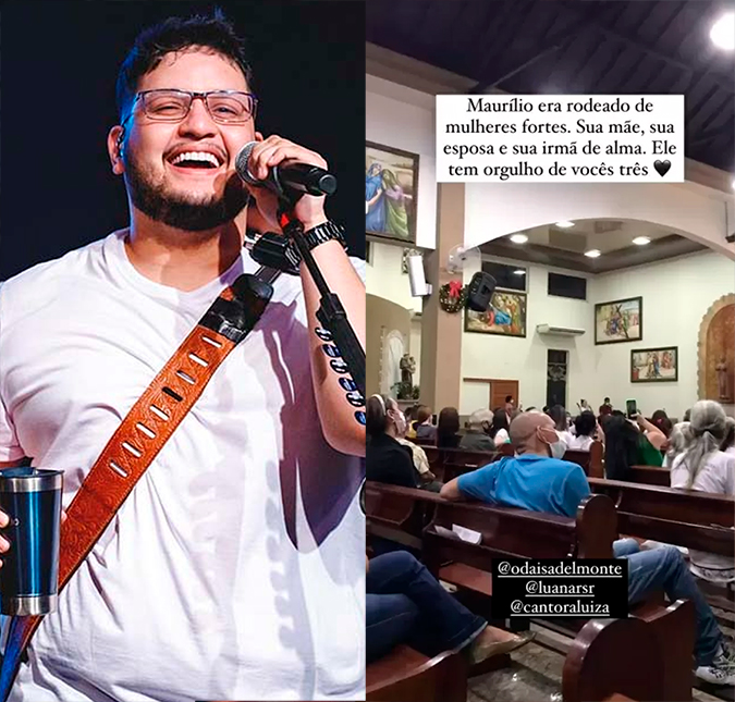 Missa de sétimo dia do cantor Maurílio reúne amigos e familiares