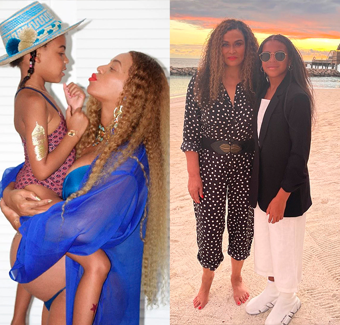 Blue Ivy, filha de Beyoncé, aparece ao lado da avó e surpreende a <I>web: O tamanho dela</i>