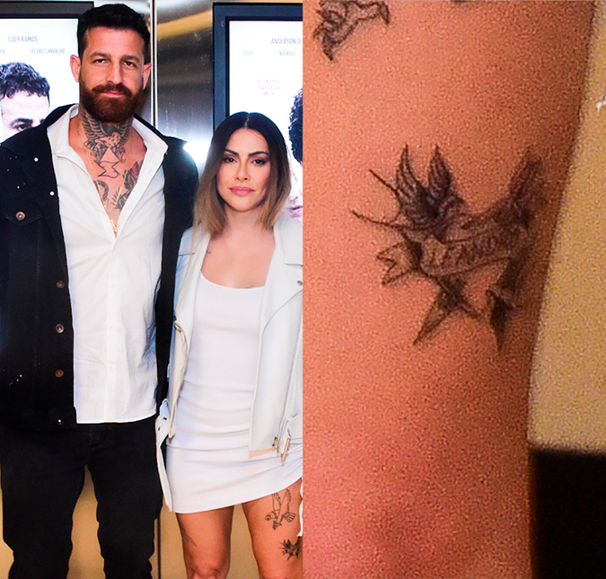 Cleo exibe tatuagem com nome do marido em pré-estreia de <I>O Segundo Homem</i>