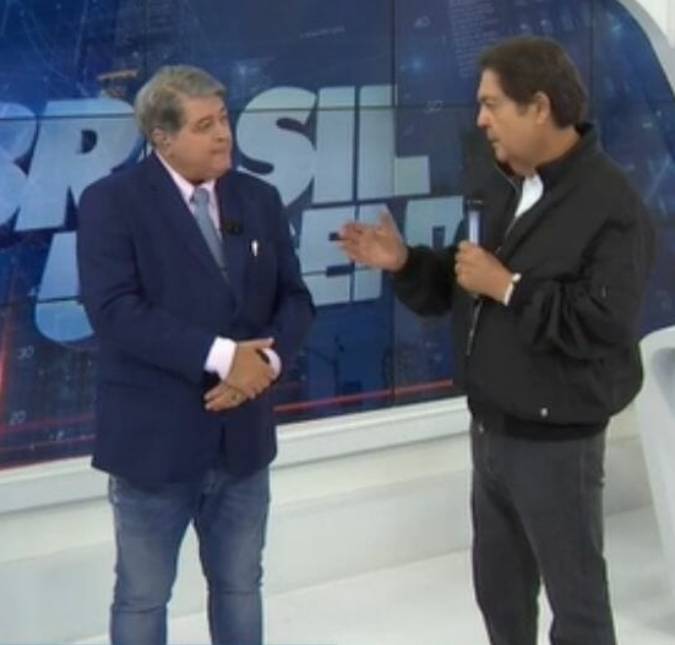 Faustão faz visita à Datena e apresenta <I>Brasil Urgente</i>; confira!