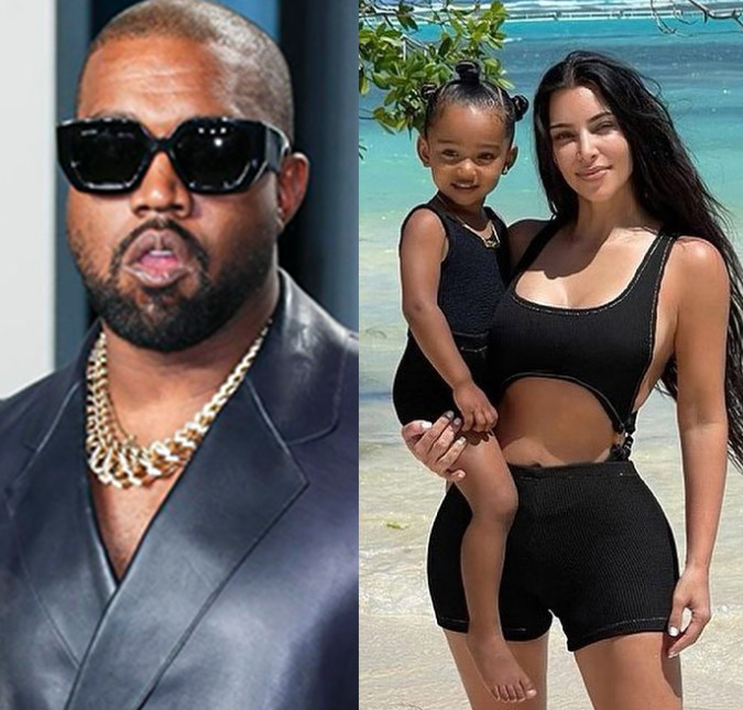 Kim Kardashian fica chocada por Kanye West dizer que não foi convidado para o aniversário da filha deles, entenda!
