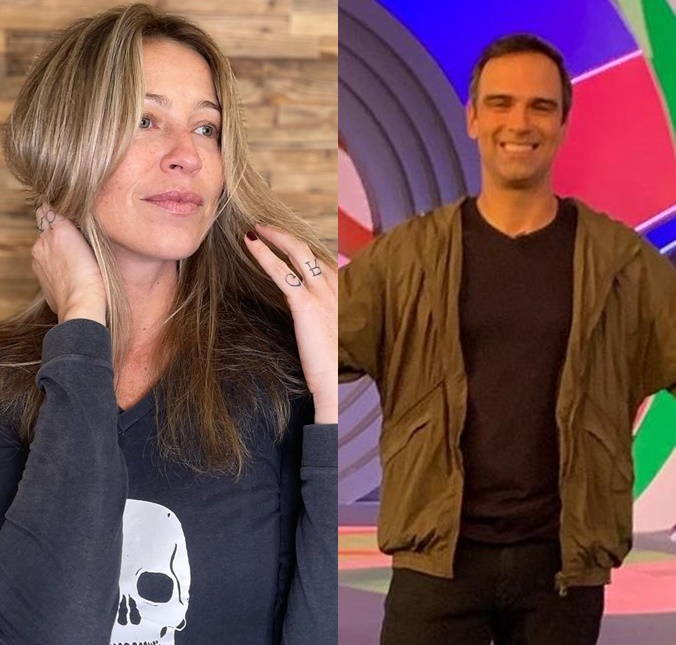 Luana Piovani reage após beijo de Tadeu Schmidt na estreia do <i>BBB22</i>