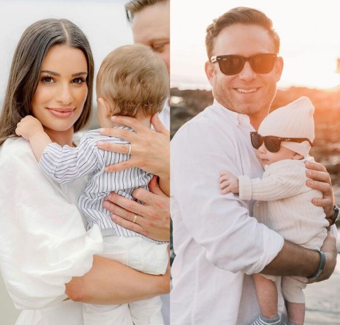 Lea Michele e o marido, Zandy Reich, deram boas-vindas ao primeiro filho no dia 20 de agosto de 2020. Entretanto, a atriz e estrela de Glee, nunca havia compartilhado uma foto do rostinho da criança até o dia 23 de janeiro de 2022. Na imagem, o pequeno Ever aparece no colo do pai, enquanto ainda tinha meses de vida. Fofos, né?