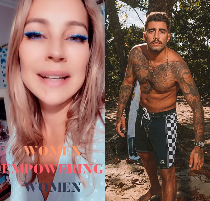 Luana Piovani alfineta Pedro Scooby e elogia Cintia Dicker, atual mulher do surfista
