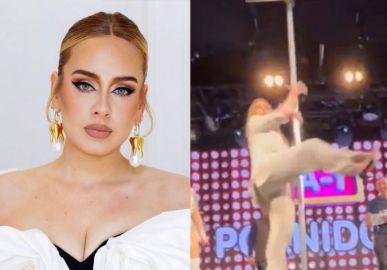 Adele se anima em boate <i>gay</i> e faz <i>pole dance</i>, assista!