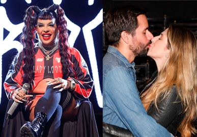 Famosos trocam beijos em lançamento do álbum <I>Lady Leste</i> de Gloria Groove