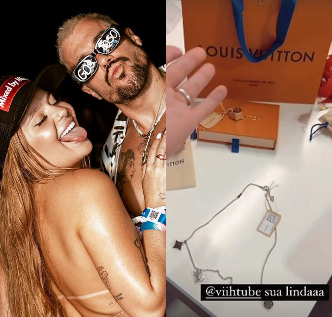 Viih Tube presenteia Lipe Ribeiro com mais de 5 mil reais em joias: <i>-Milionária é ela</i>