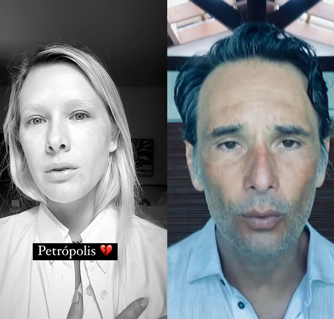Fiorella Mattheis e Rodrigo Santoro pedem que internautas ajudem moradores de Petrópolis após tragédia na cidade