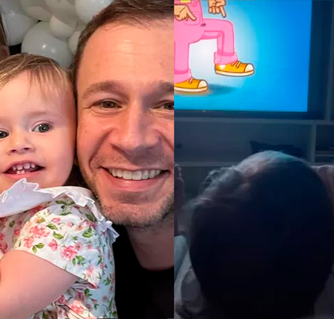 Tiago Leifert troca <I>pay per view do BBB</i> por desenho com a filha