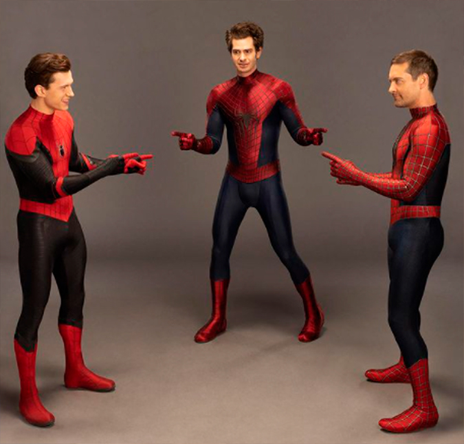 Não é uma miragem! Tom Holland, Tobey Maguire e Andrew Garfield recriam meme do Homem-Aranha