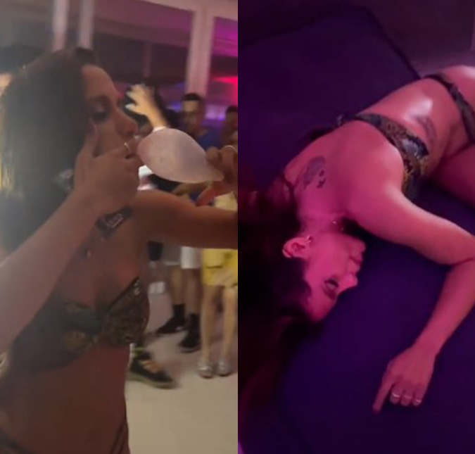 Anitta compartilha registros de festa e brinca: <i>É por isso que não consigo encontrar um namorado</i>