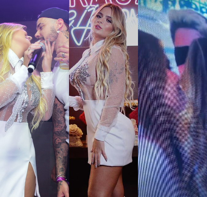 Viih Tube faz jus ao tema de sua festa e surpreende com beijo triplo e beijão em Lipe Ribeiro