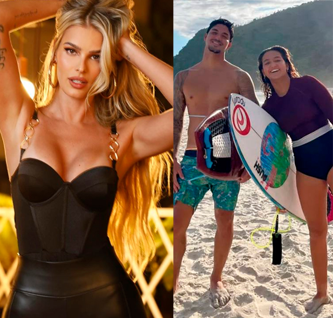 Yasmin Brunet alfineta críticas após Gabriel Medina ter reencontrado a irmã: <I>Parem de culpabilizar a mulher</i>