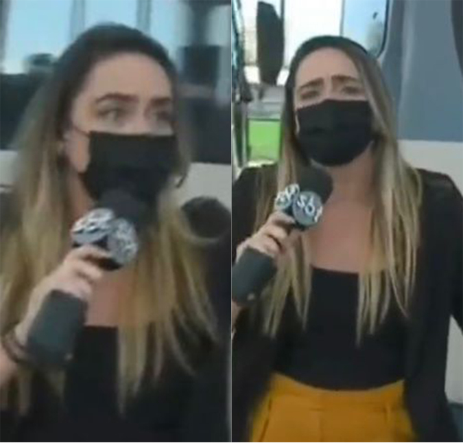 Repórter do <i>SBT</i> é interrompida por dois homens, no Rio de Janeiro, enquanto fazia cobertura de greve; entenda!