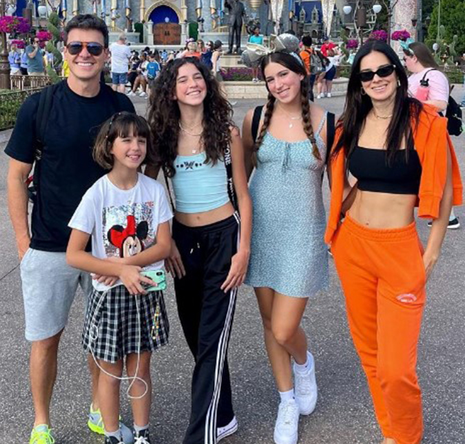 Rodrigo Faro curte dias na <i>Disney</i> com sua família