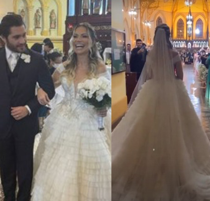 Solange Almeida se casa em cerimônia religiosa com Monilton Moura