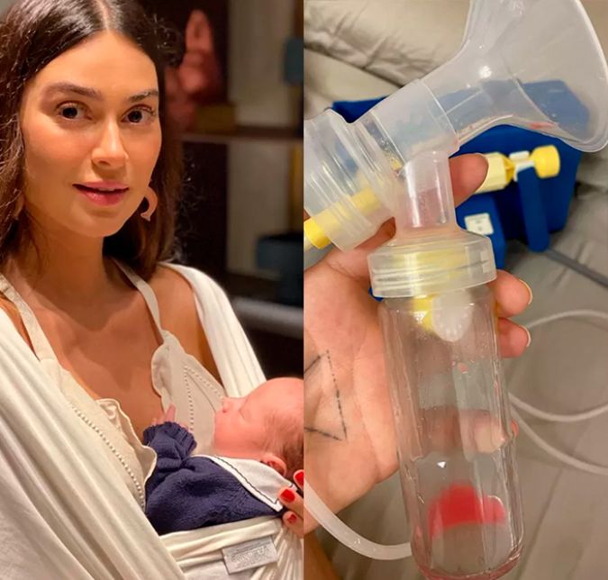 Thaila Ayala também compartilhou que nem tudo são rosas! A atriz mostrou a bomba de leite com sangue e desabafou sobre a experiência de amamentar o primeiro filho, Francisco, que nasceu em dezembro de 2021: É sobre amor, persistência, e coragem muita coragem. Segunda vez que tenho obstrução de ducto, pensa numa dor, nunca senti nada parecido até aqui. Mesmo com o peito empedrado que você não consegue nem encostar, você tem que apertar as pedras com as próprias mãos, é uma dor que dá até teto preto, é quase humanamente impossível de fazer. Mesmo com o ducto entupido você tem que dar o peito para o neném puxar e quando ele puxa dói tanto que as pernas amolecem, tem que estar sempre sentada porque a pressão até cai, as lágrimas caem e corpo todo se contorce, a cada parada que ele dá para respirar é a hora que você também consegue respirar. Hoje de manhã acordei com muita dor mais uma vez e fui tentar tirar um pouco de leite com a bomba e o que vi foi isso aí, sangue… minha consultora anja veio correndo para desentupir, teve agulha, mais sangue, dor, muita dor, mas o alívio de poder dar o peito para ele, e ele com aqueles olhinhos de satisfação e alegria compensa tudo.