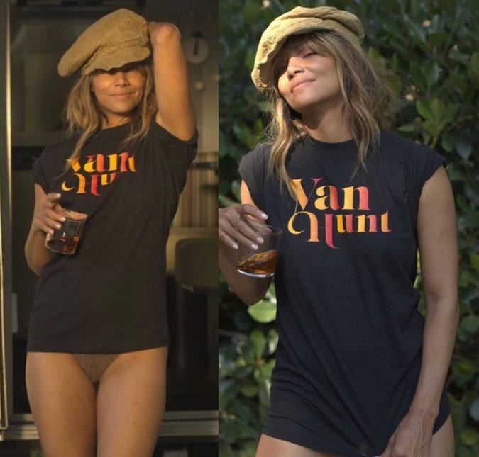 Halle Berry posa de calcinha em homenagem ao aniversário do namorado, veja!