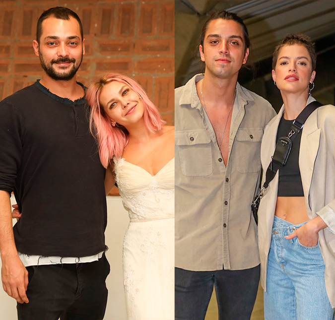 Beijos de Agatha Moreira e Rodrigo Simas, Eduardo Sterblitch coladinho da esposa... Veja o que rolou na pré-estreia da peça <i>Alaska</i>!