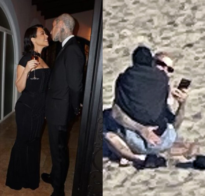 Kourtney Kardashian e Travis Barker são flagrados em clima de pegação na Califórnia