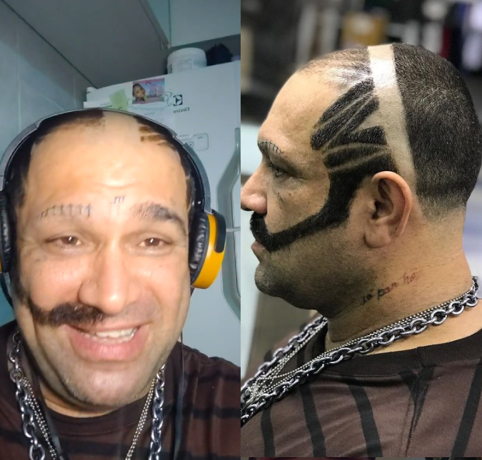 Evandro Santo mostra novo penteado e seguidor rebate: <I>Aberração!</i>