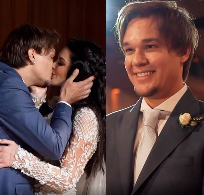 Leandro, do <I>KLB</i>, e Natália Guimarães se casam após 14 anos juntos: <I>Noite inesquecível em nossas vidas</i>
