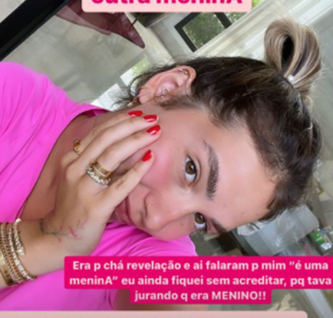 Virginia Fonseca revela ter sonhado com sexo do segundo filho que espera com Zé Felipe: <i>Outra menina</i>