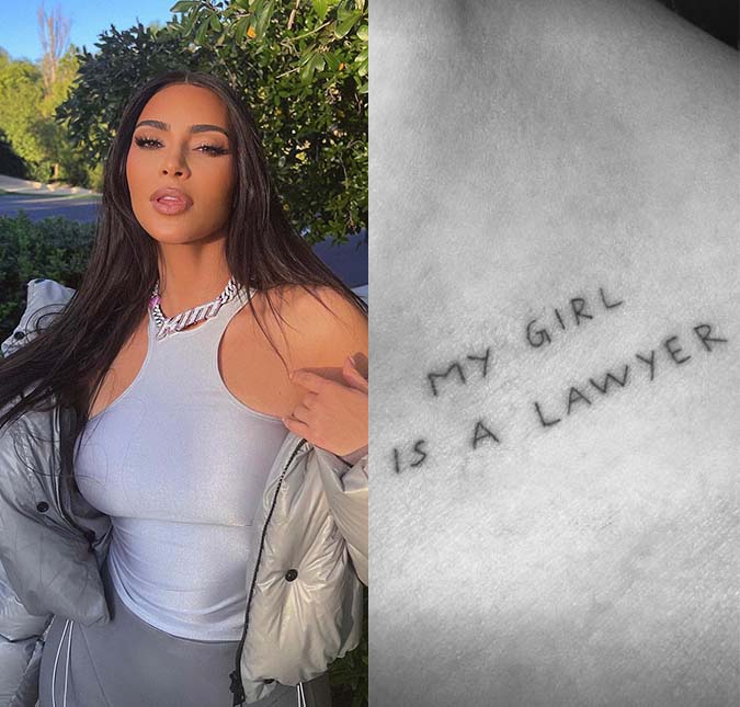 Kim Kardashian compartilha tatuagem feita por Pete Davidson em homenagem à ela, veja!