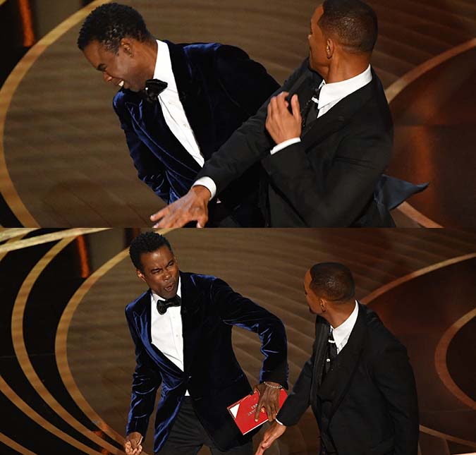 O que rolou? Will Smith sobe no palco do <i>Oscar 2022</i> e dá tapa em Chris Rock após piada sobre Jada Pinkett
