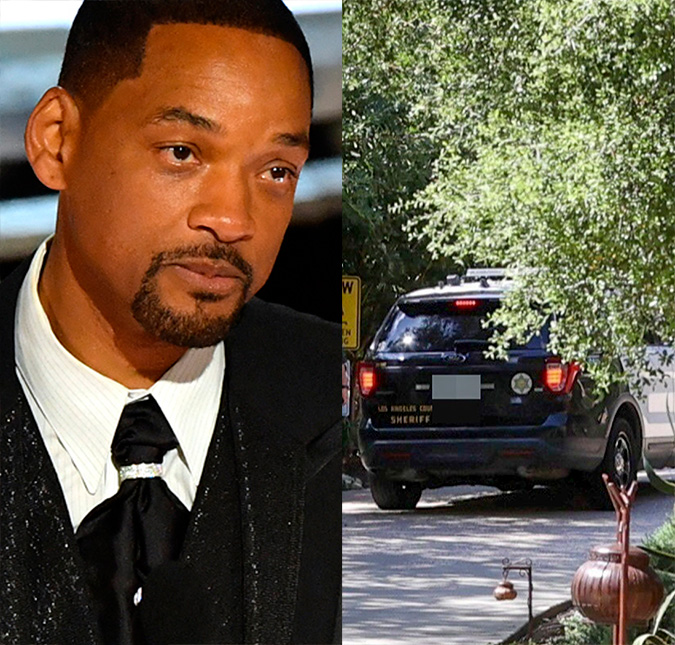 Policiais aparecem na mansão de Will e Jada Pinkett Smith após tapa em Chris Rock no <I>Oscar</i>